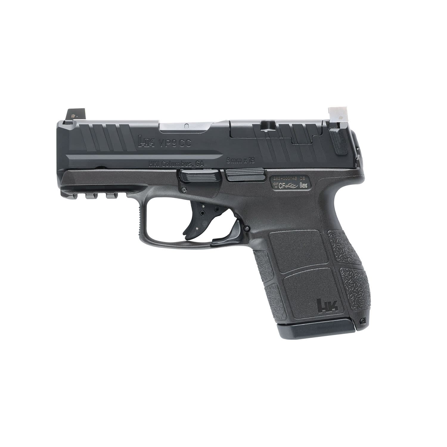 Heckler &amp; Koch VP9CC Micro Compact 9mm 3.13" Bbl Striker Optics Ready 10/12rd Cap Pistol w/(2) 10rd Mags 81001174