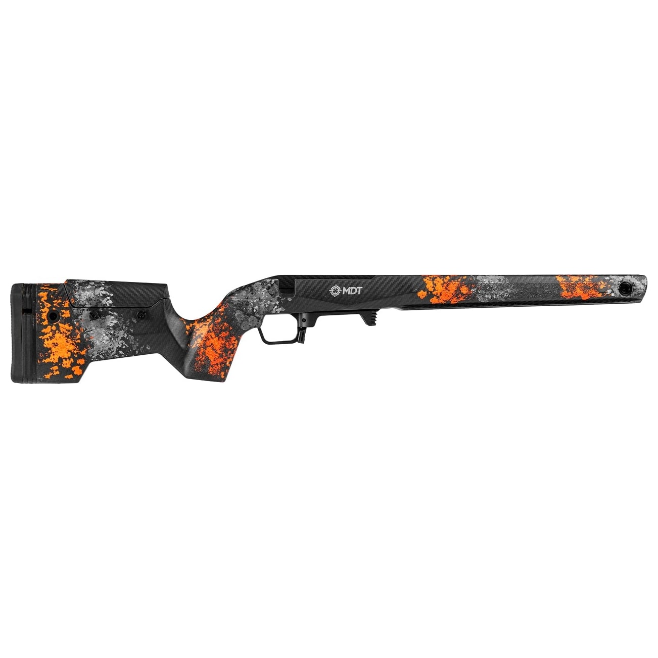 MDT HOG CRBN Remington 700 SA RH Fixed Hunter Orange &amp; Grey w/ARCA Rail &amp; Precision Bottom Metal 114482-HOG