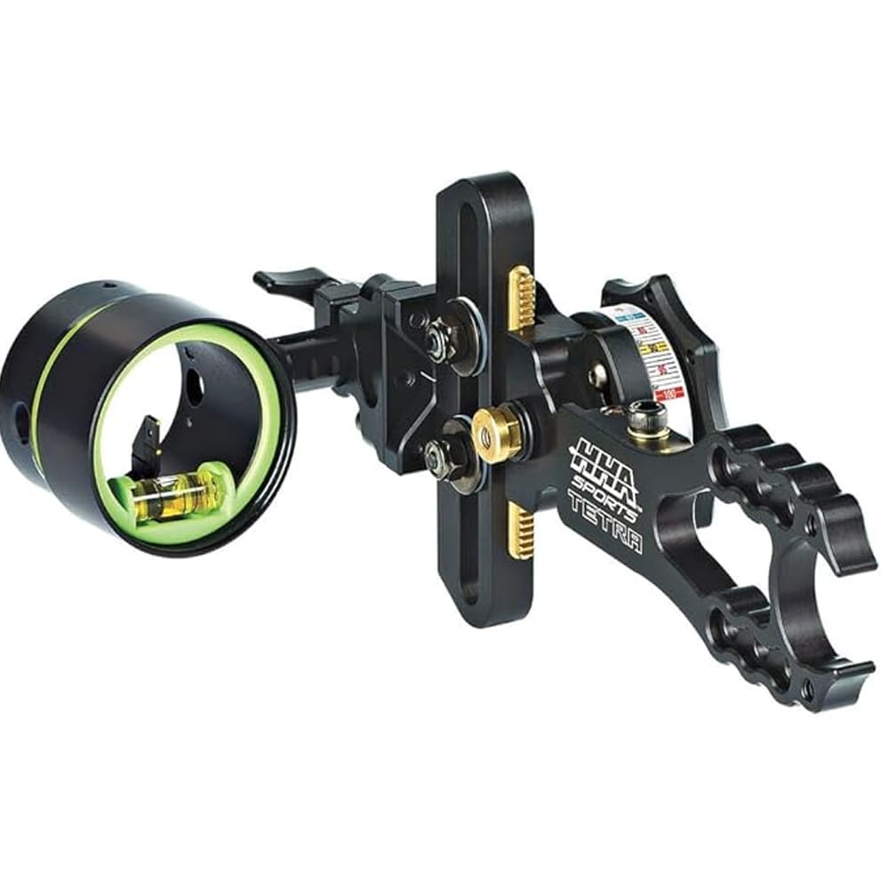 HHA Tetra Hoyt Edition RYZ 2519 w/.019 2-pin 1-5/8" Scope Green Top Pin &amp; Yellow 2nd Pin LH HYT-RYZ-2519-GYEL LH