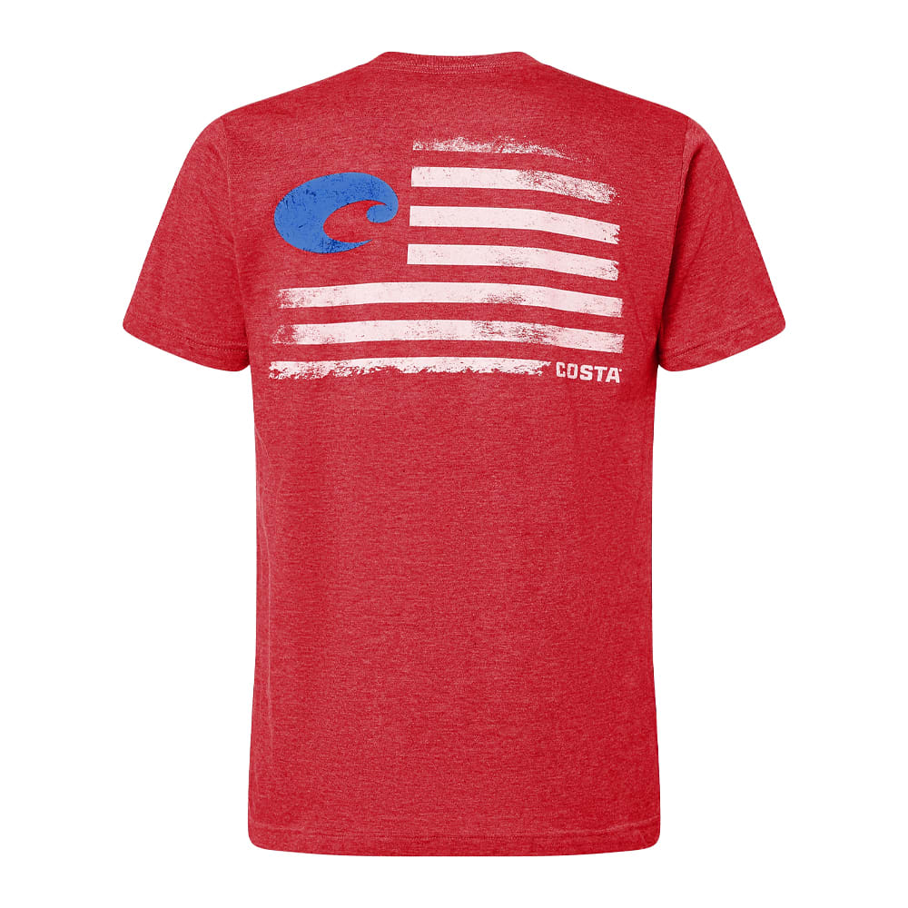 Costa Del Mar Lifestyle Pride T-Shirt Mens Red Heather FQA400023-493