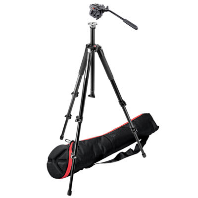Manfrotto Tripod and Fluid Head with soft case 701HDV,055XBK