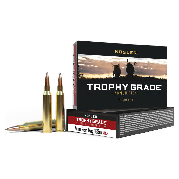 Nosler Trophy Grade (Long Range) TGA - 7mm Rem Mag 168g ABLR SP (20ct) Ammunition 60108
