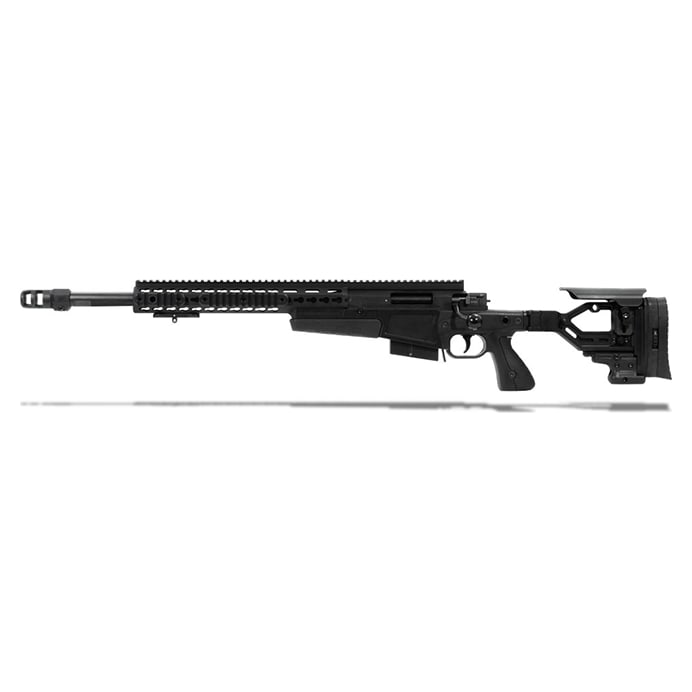 Accuracy International AX 338 Black chassis 20 inch barrel std brake Left Hand A-XM338LMBL20SM-LH