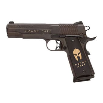 MOLON LABE, Custom Engraved Nitron, Spartan Helmet Grips, LoPro Night Sights 1911-45-SPARTAN