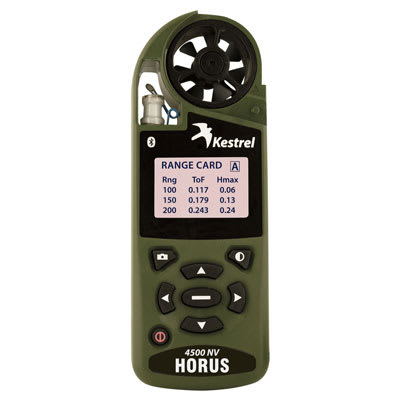 Kestrel 4500 Bluetooth Shooters Weather Meter with Horus Ballistics Calculator Olive Drab 4500HB 0845HBOLV