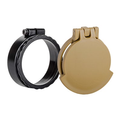 Tenebraex Objective Flip Cover w/ Adapter Ring RAL8000/Black for Kahles Helia 5 1.6-8x42 40FC0T-KH5042-FCR
