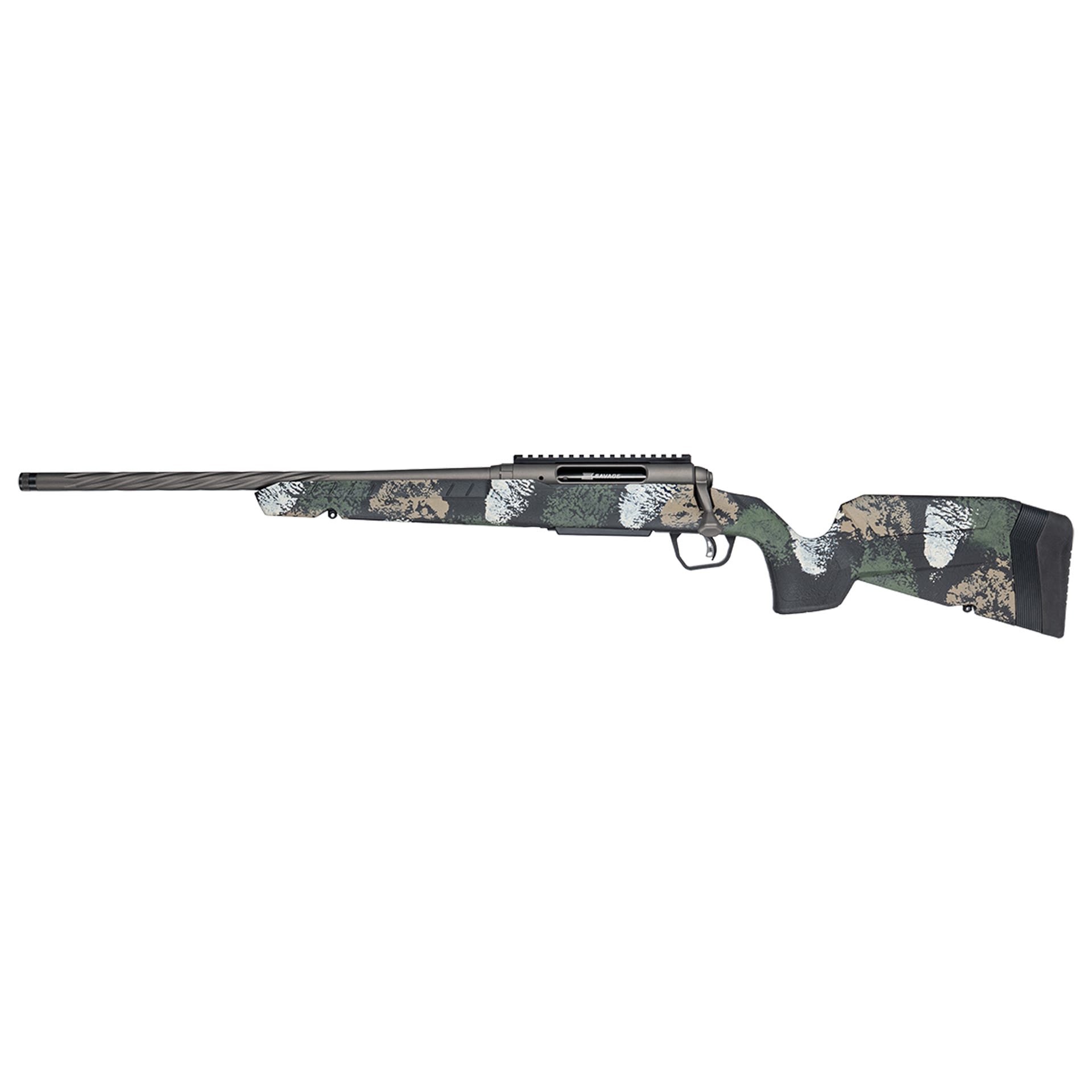 Savage Arms G4 Axis 2 Pro Forest SP Camo LH .22-250 REM 1:12" 1/2x28 20" Heavy Sporter Spiral Fluted Bbl Carbon Steel/Synth Gun Metal BRZ Rifle 33284