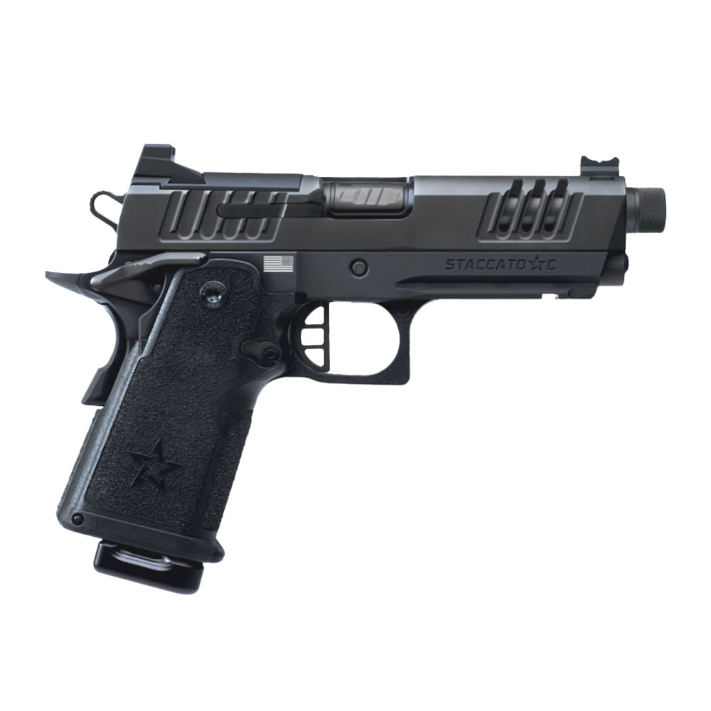 Staccato C  Carry + Duty V3 C Optic Ready DLC Thr Bbl (Blk Al Flat Trig) w/ X-Series Serrs DLC/DLC TB Frm/Fnsh 15-1501-000312-01