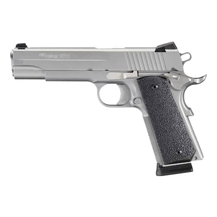 XO, All stainless Finish, Low Profile Contrast sights, Ergo XT Grips 1911-45-S-XO