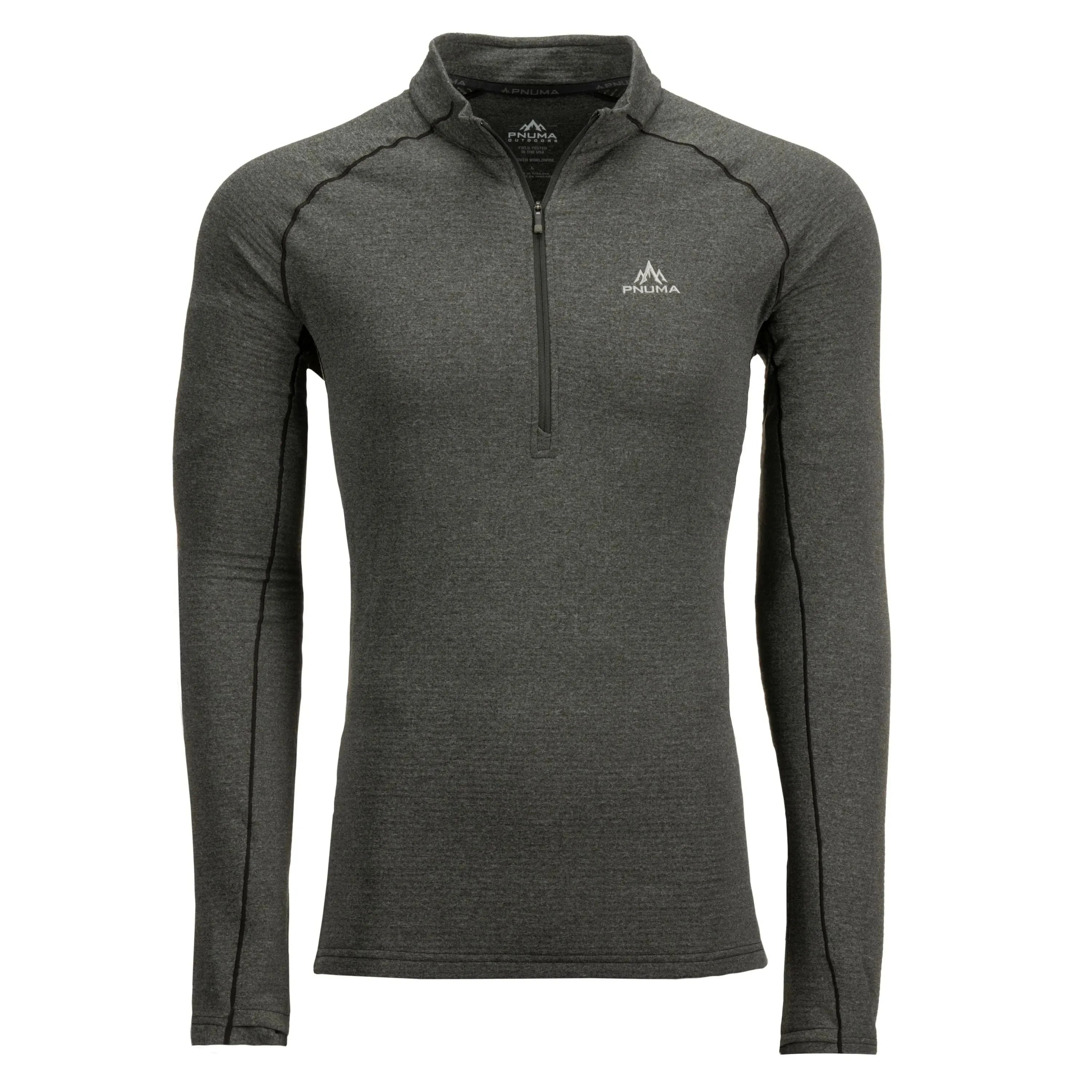 Pnuma Outdoors Base Haven 1/4 Zip Pullover Beluga P308B