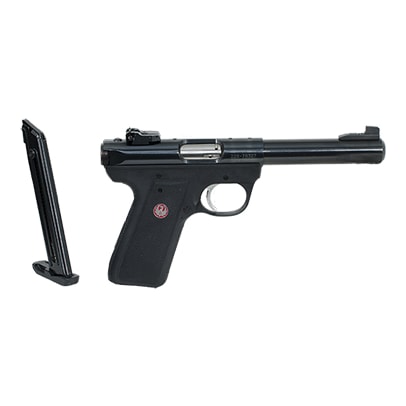 Ruger 22/45 Target Mark III .22 Long Rifle 5.5 Inch Bull Barrel Blue Finish Adjustable Rear Sights Molded Grip 10 Round USED: Good condition - 10107