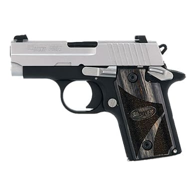 BLACKWOOD, Two-Tone, SLITE Night Sights, Blackwood Grips---same as Blackwood above, but with Ambi sa 238-380-BG-AMBI