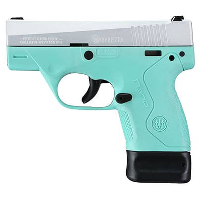Beretta BU-9 Nano RE Blue Frame 9mm Single 6+8rd Mag Pistol JMN9S75