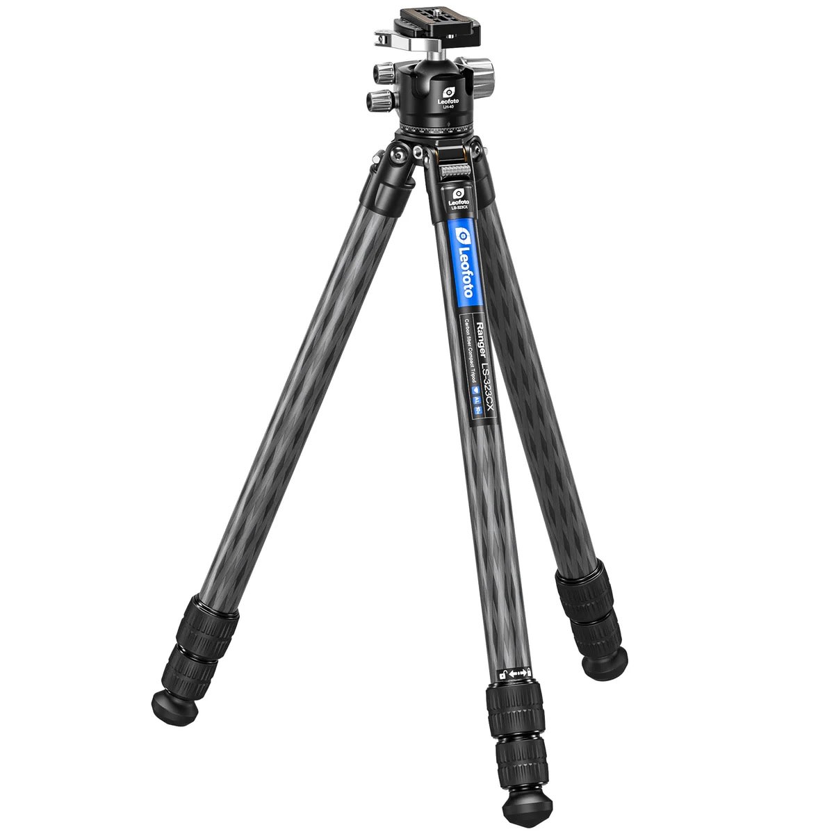 Leofoto LS Ranger Series LS-323CX Professional Light Weight Carbon Fiber Tripod Kit w/LH-40LR Ball Head LS-323CX+LH-40LR