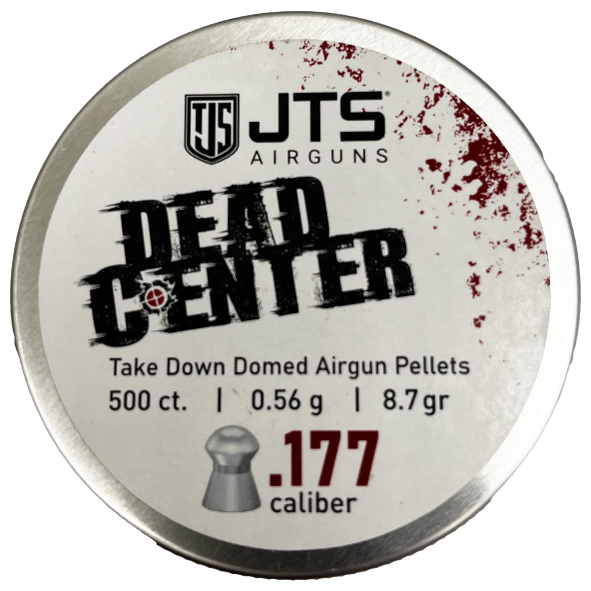 JTS Dead Center Precision .177 Cal 0.56g (8.7gr) Domed Pellets (500 ct) Bulk Package JAC129