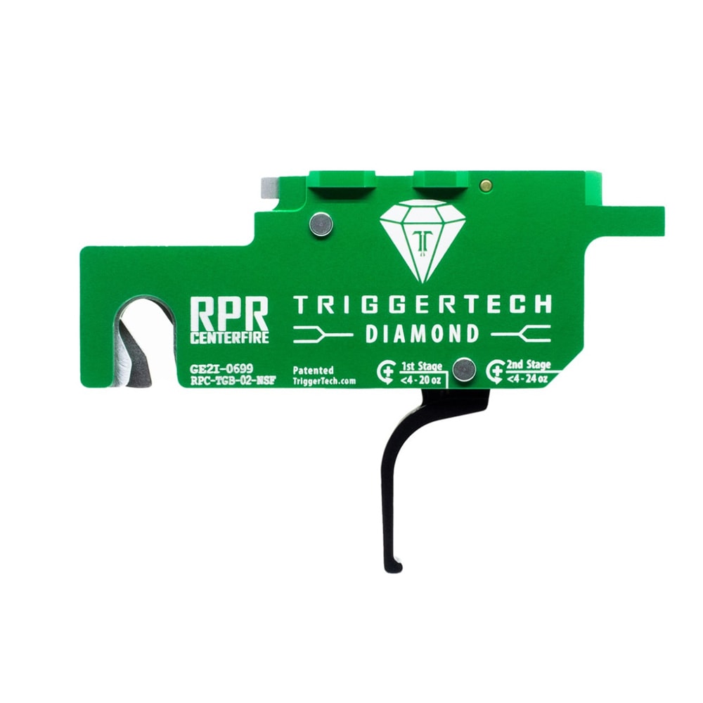 TriggerTech Ruger Precision Rifle Centerfire Gen 1-3 Two-Stage Straight Flat 0.2-2.0 lbs Adjustable PVD Black Diamond Rifle Trigger RPC-TGB-02-NSF