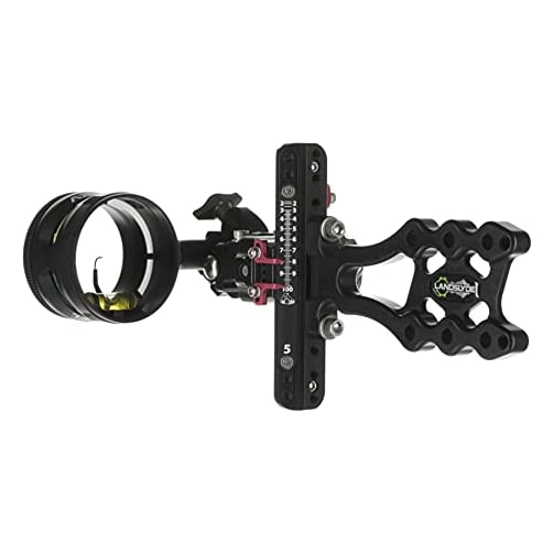 AXCEL Archery LANDSLYDE Slider Non-Dampened w/AVX-41 Scope Single-Pin .019 Red Fiber Black Bow Sight ALND-N119-4RB