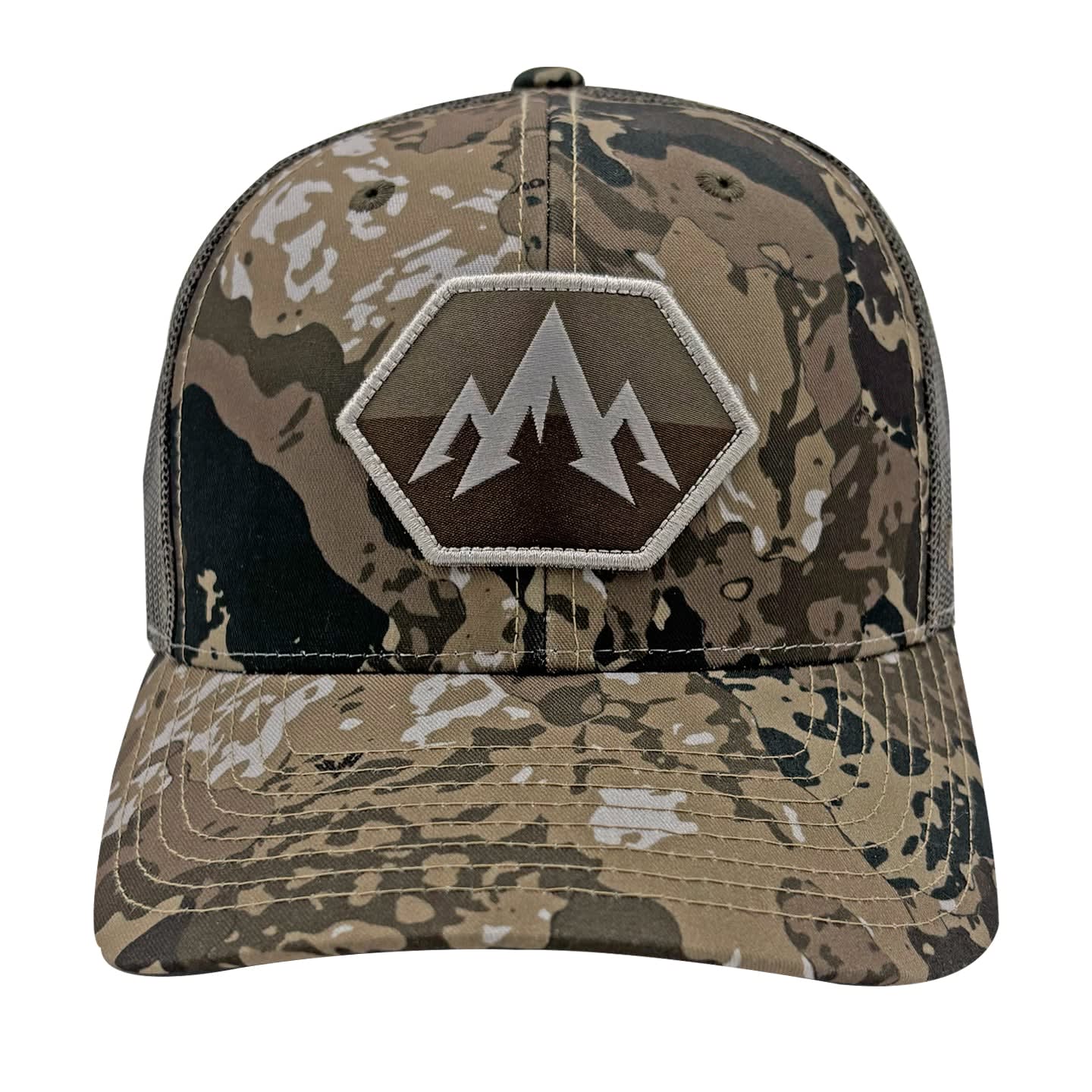 Pnuma Outdoors Hex Camo Trucker Cap, Caza OV Camo CP-HX-OV
