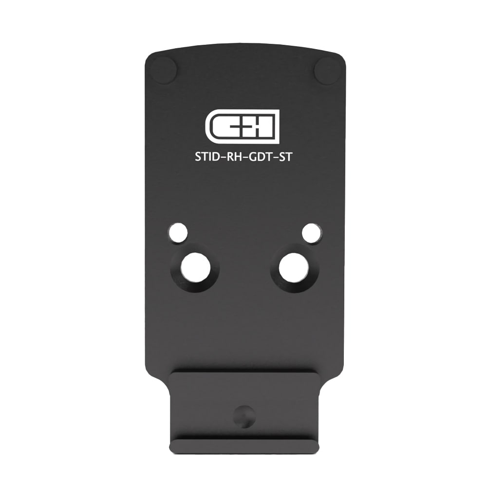 C&amp;H Precision Staccato Duo Steel Plate For Trijicon RMR, Holosun (407C/507/508C/508T) w/ Dovetail For Glock Sights  STID-RH-GDT-ST