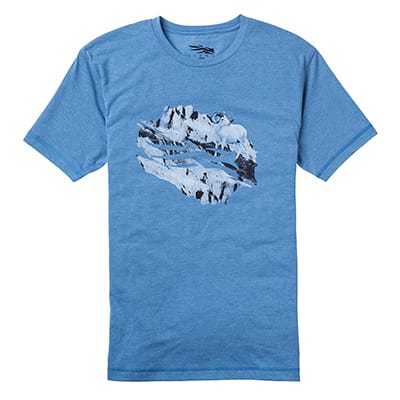 Sitka Ram Tee SS Lake Blue Medium|20043-LB-M