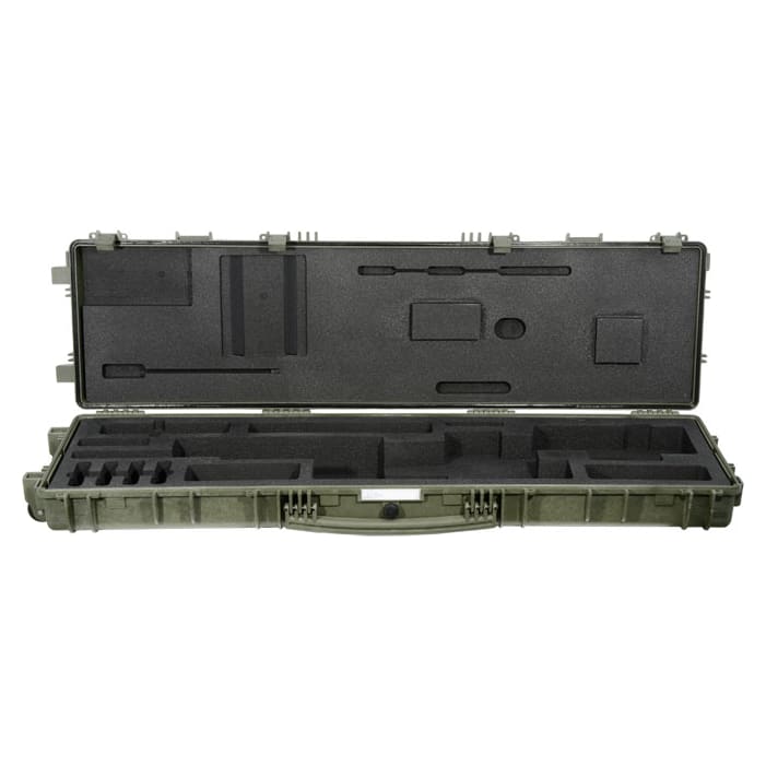Accuracy International TRANSIT CASE (Explorer Plastic) Fitted for AX rifle Green 6980GR. Like new with small blemish in foam near swivel stud. UA1614