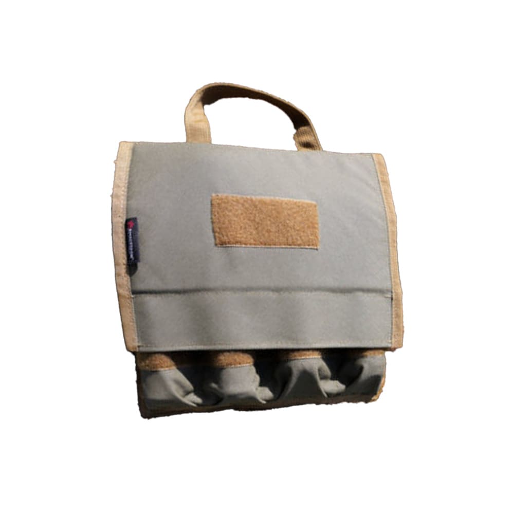 Armageddon Gear Suppressor Caddy Gray for up to 8 10x2" Suppressors, Nylon Cordura with Hook &amp; Loop AG0808-GR