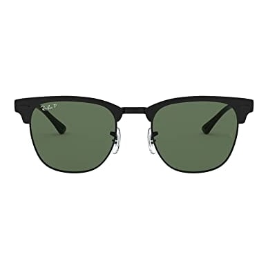 Ray-Ban Clubmaster Metal Matte Black on Black G-15 Green Polar 0RB3716-1865851