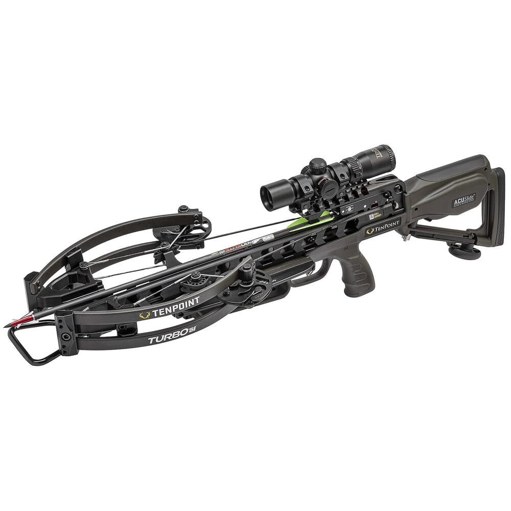 TenPoint Turbo S1 Crossbow wACUslide & RangeMaster Pro Scope, Moss Green CB22020-1519