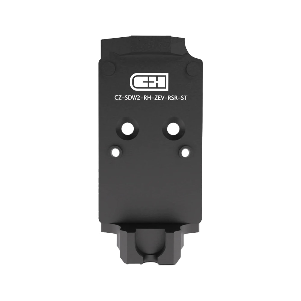 C&amp;H Precision CZ Shadow2 OR Plate For Trijicon RMR &amp; Holosun (407C-507C-507Comp-508T) w/ Zev Posts And Built-In Rear Sight CZ-SDW2-RH-ZEV-RSR-ST
