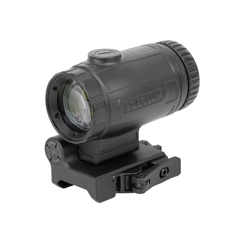 Holosun Ambidextrous Flip-to-Side Absolute and Lower 1/3 Co-witness 3x Aluminum Ultra-Compact Magnifier w/Flip &amp; QD Mount HM3X-MICRO