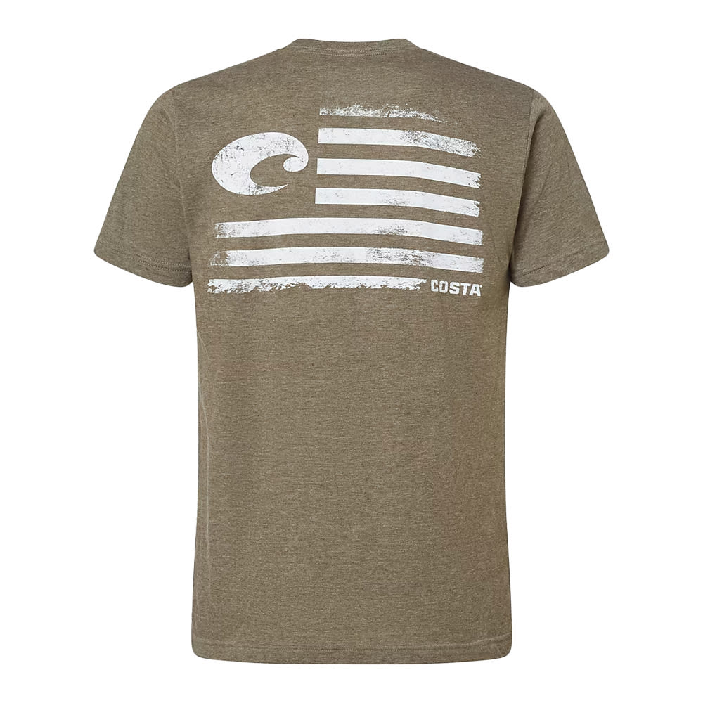 Costa Del Mar Lifestyle Pride T-Shirt Mens Military Green Heather FQA400023-7BA