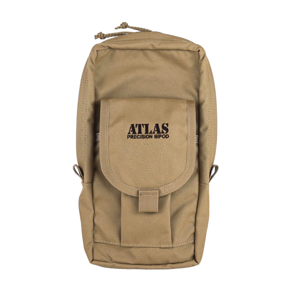 Atlas Large Bipod Pouch for Super CAL or 5-H series Atlas Bipods-Coyote Brown BT30-S5