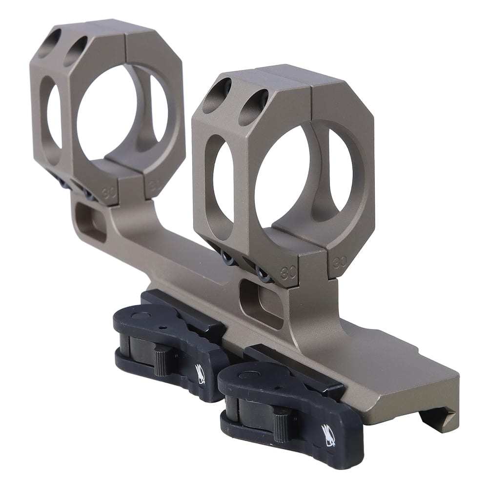 ADM AD-RECON 30mm 1.63" NV Height FDE Scope Mount w/2" Offset & Dual QD STD Lever AD-RECON-M-30-FDE-STD