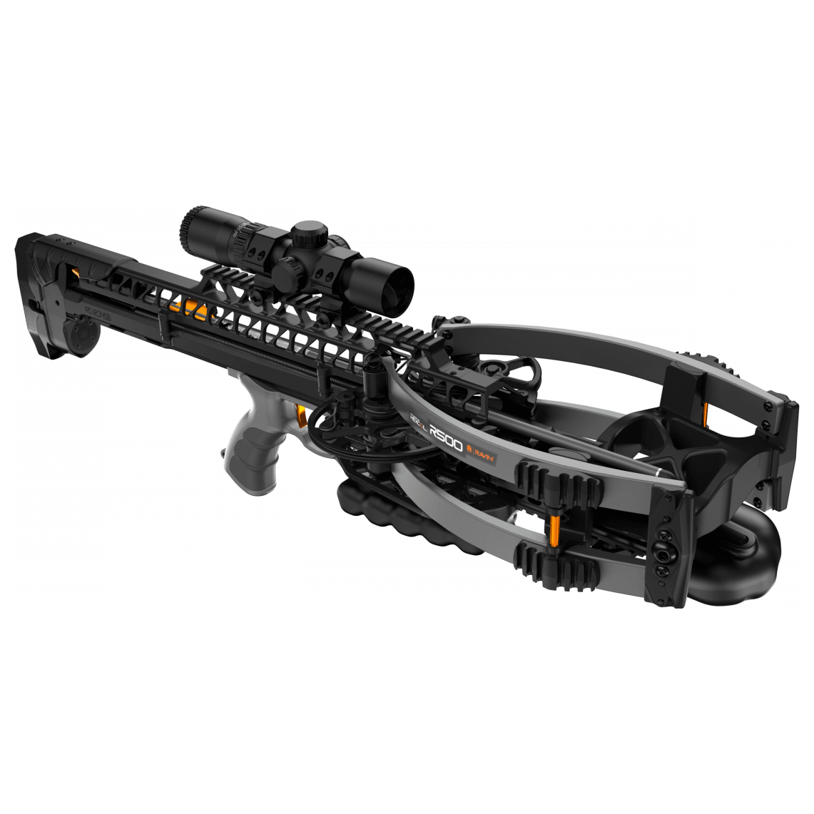 Ravin R500 500 FPS VersaDrive TTFS Internal Clutch R500 Draw Handle Black Crossbow w/550 FPS Scope &amp; 3 R500 Arrows R050-1
