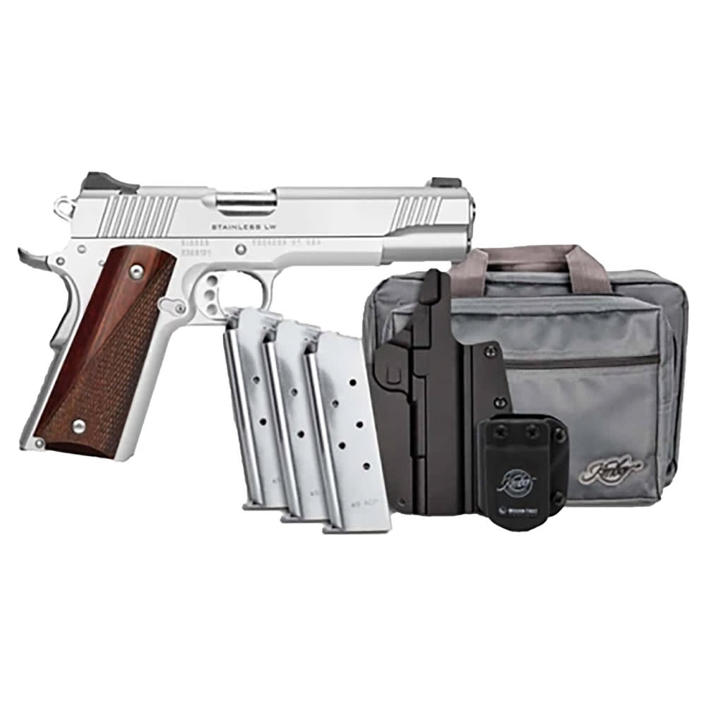 Kimber .45 ACP Stainless LW 1911 Pistol, Rosewood Club Bundle 3700852