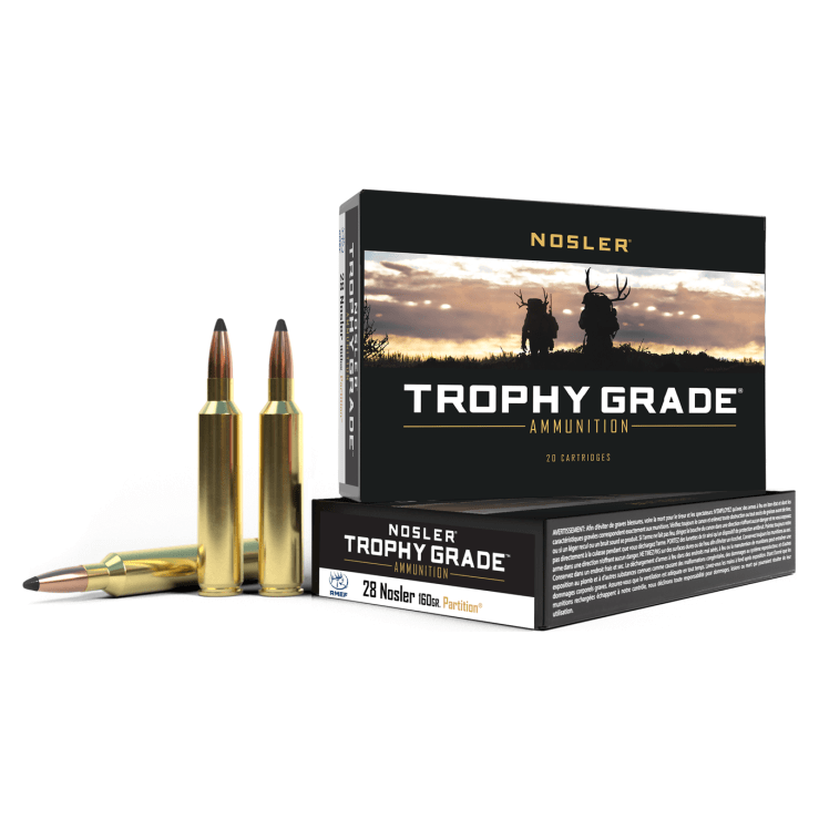 Nosler Trophy Grade TGA - 28 Nosler 160g PT SP (20ct) Ammunition 61010