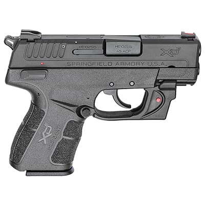 Springfield Armory .45 ACP 3.3" Black Red Viridian Laser w/ 2 Magazines XDE93345BVR