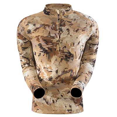 Sitka Merino Core 1 LS Zip-T Optifade Waterfowl Small|10008-WL-S
