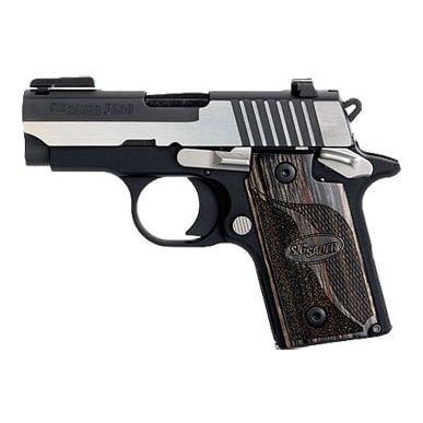 EQUINOX, Two-Tone Polished Nitron Finish, TRUGLO / SIGLITE Night Sights, Blackwood Grips---Same as E 238-380-EQ-AMBI