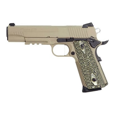 SCORPION, Flat Dark Earth Finish, Low Pro Night Sights, Ambi, Hogue Extreme Series G10 Grips + Magwe 1911R-45-SCPN