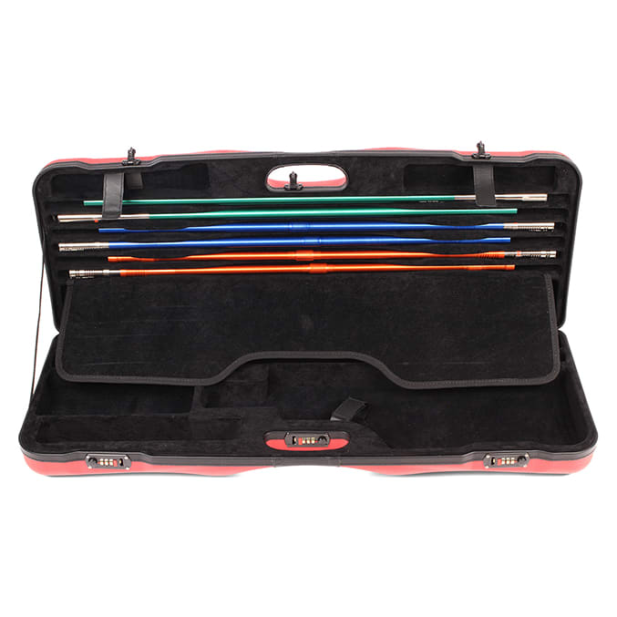 Negrini One Gun Two Barrels Med to High Rib Red Black Leather Trim and Handle Black Interior 1652LX-TUBE/5013