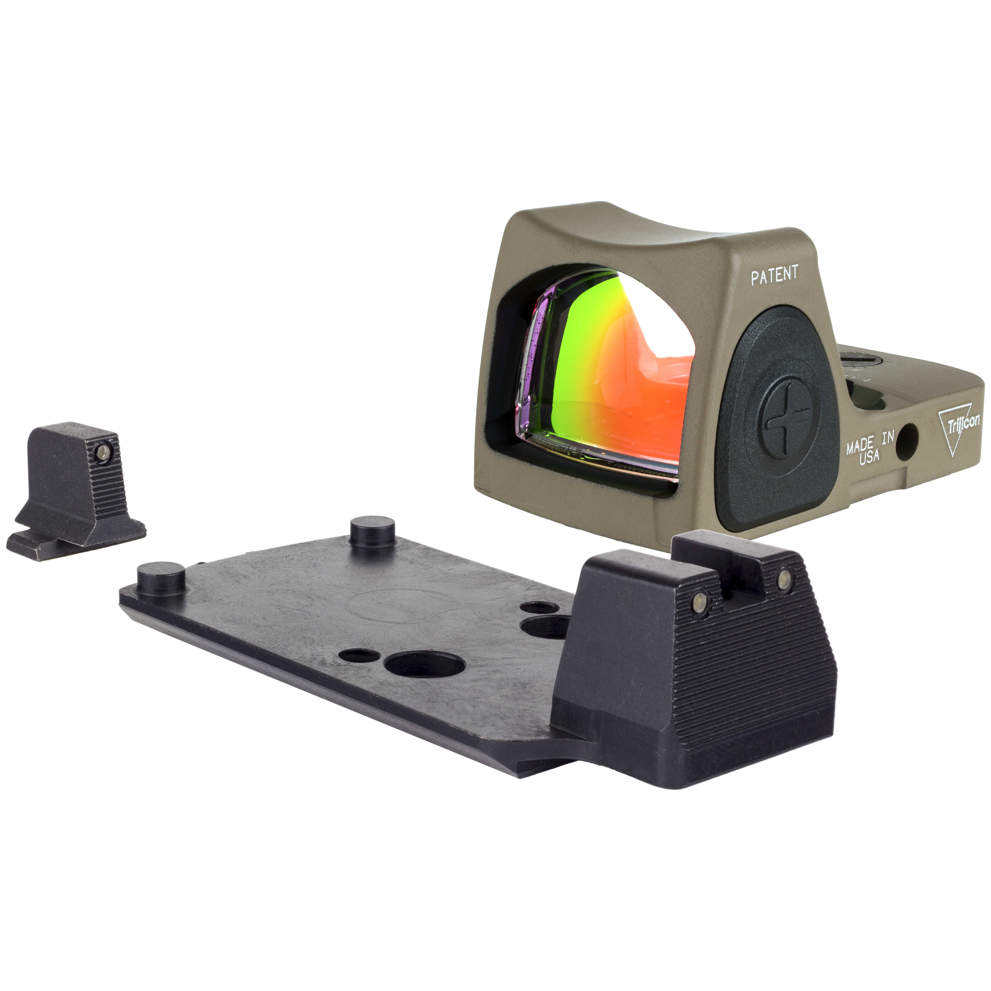 Trijicon Dual Defense™ Kit FDE RMR® Type 2 with M17/18 Mount w/ Integrated Bright and Tuff optic height sights RM06-C-700816