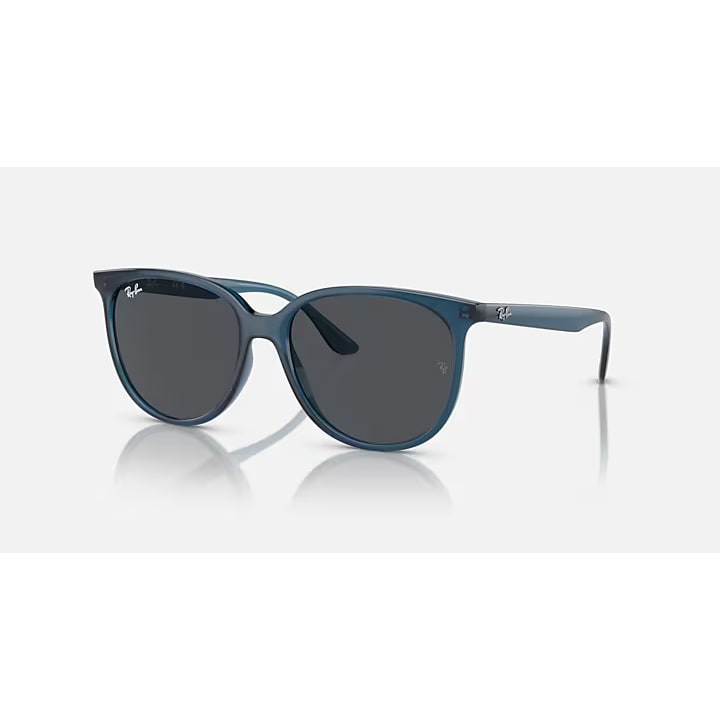 USED Ray-Ban Matte Opal Blue w/Dark Grey Lenses Sunglasses RB4378 669487 54-16 - Like New - Damaged Box USED9965