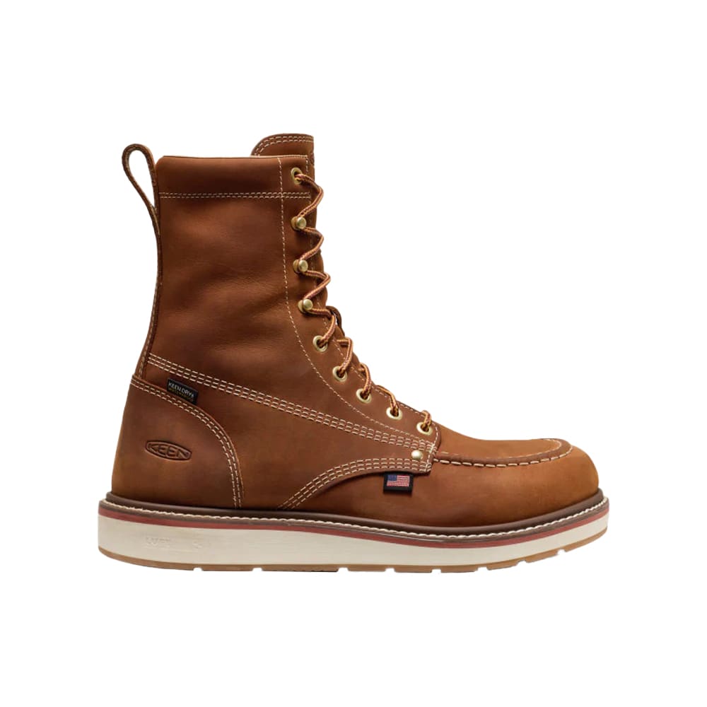 Keen American Built Liberty 8" WP Soft Toe Men's Leather Brown/Birch Boots 1030605