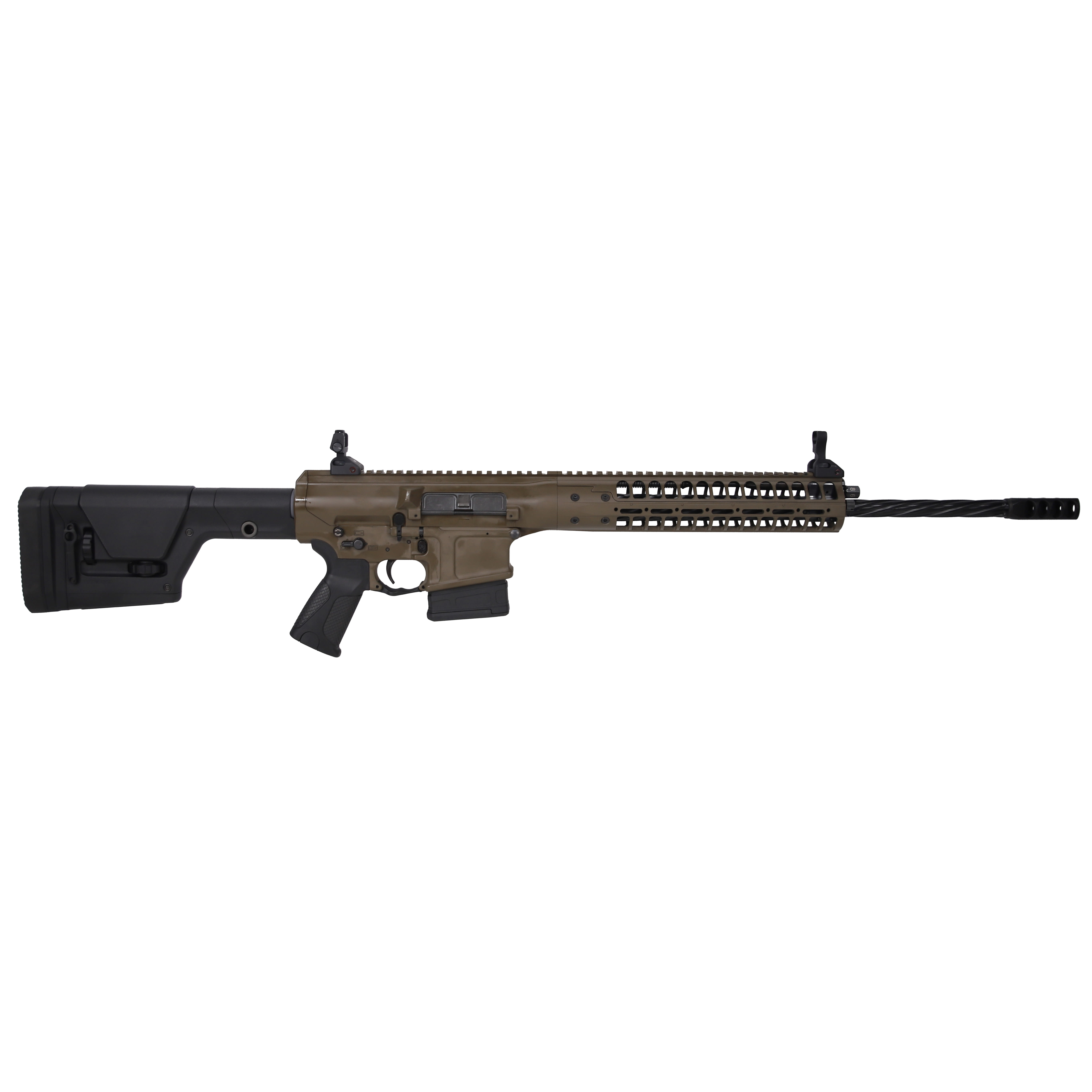 LWRC REPR MKII 6.5 Creedmoor 20" 1:8" 5/8x24 Spiral Fluted Bbl Patriot Brown CA Compliant Rifle REPRMKIIR6.5PBCF20SCCAC