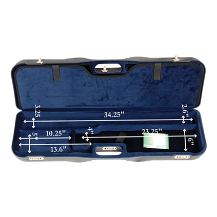 Negrini Extra Deep Two Gun Case Med Rib OU SXS Blue Blue Interior 1646LR-2F/4980