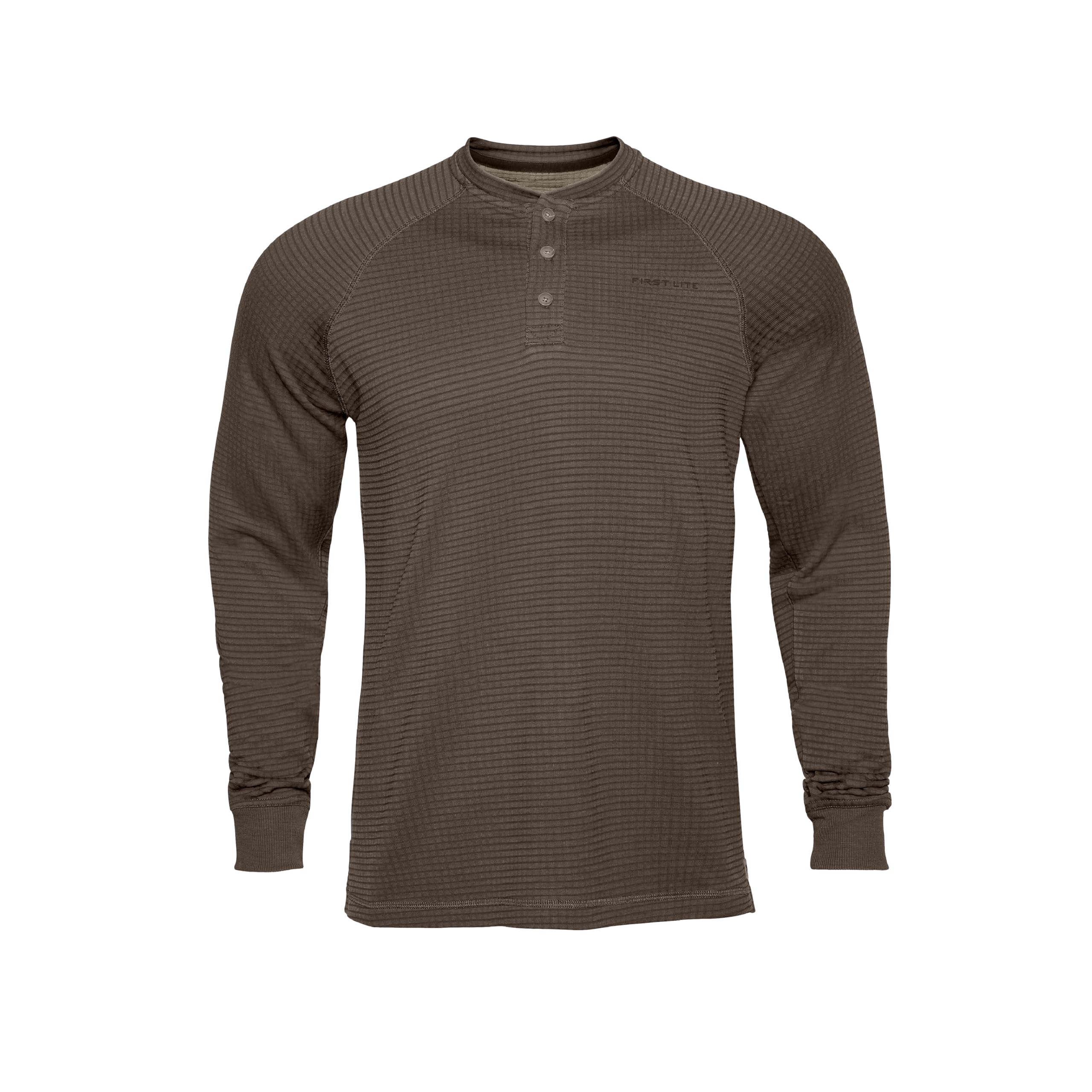 First Lite Men's ThermaGrid Merino Henley Morel MBTHNMR