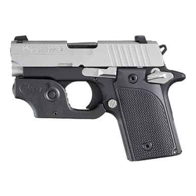 TACTICAL LASER, Two-Tone, SLITE Night Sights, Black Checkered Aluminum Grips, Ambi Laser Module 238-380-TL