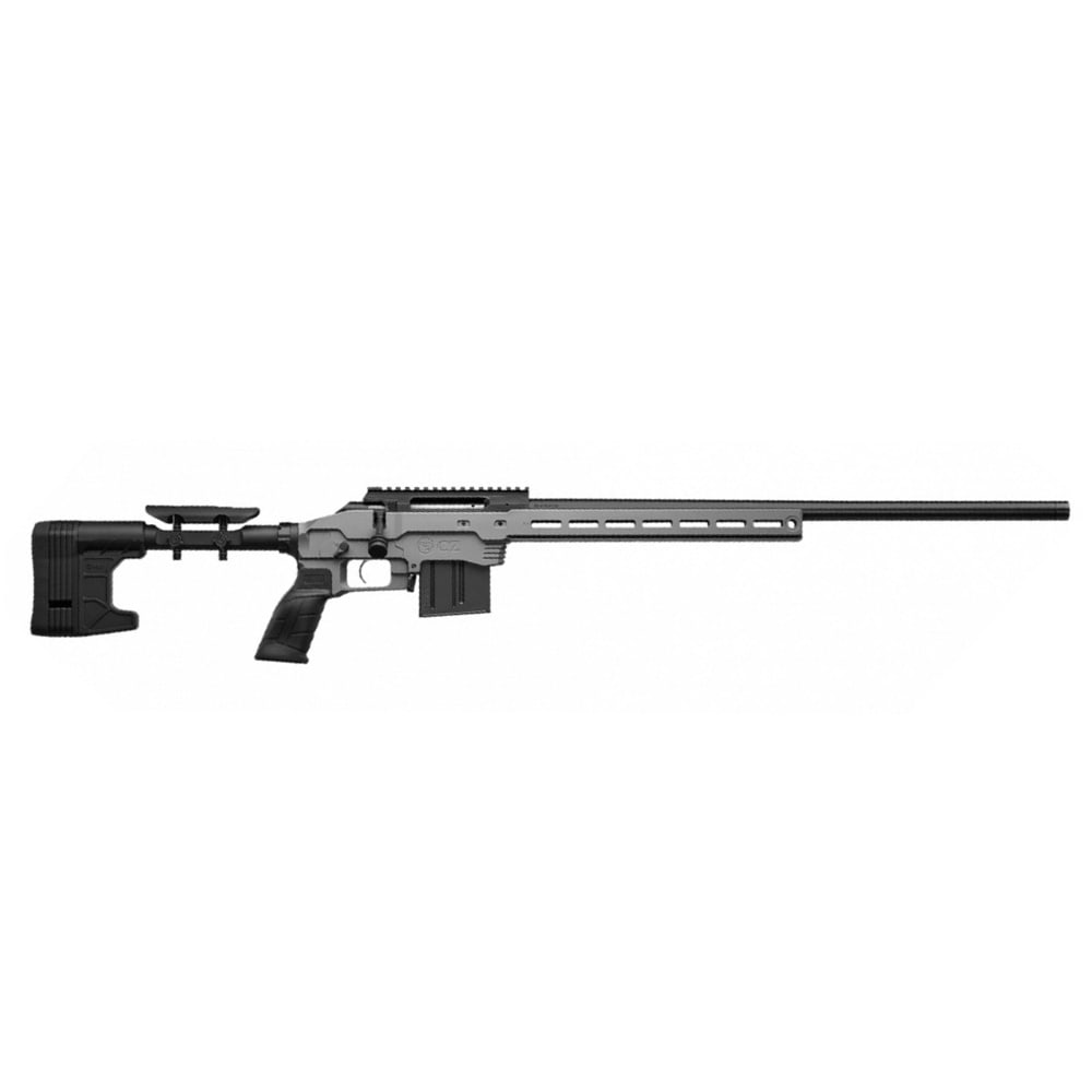 CZ 600+ TS2 MDT 6cm 5rd 24" 5/8X24 Bbl Grey Picatinny Rail LSS Chassis Rifle 7806