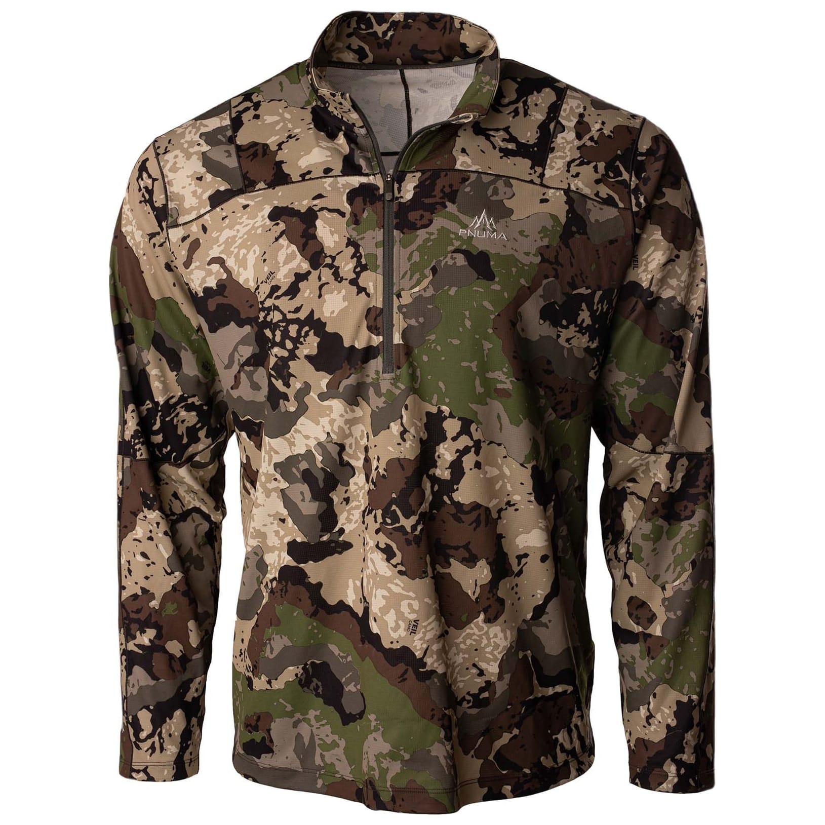 Pnuma Outdoors Renegade 1/4 Zip Pullover, Caza Veil Camo S P302CS